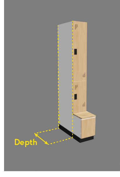 What is the depth of the locker?