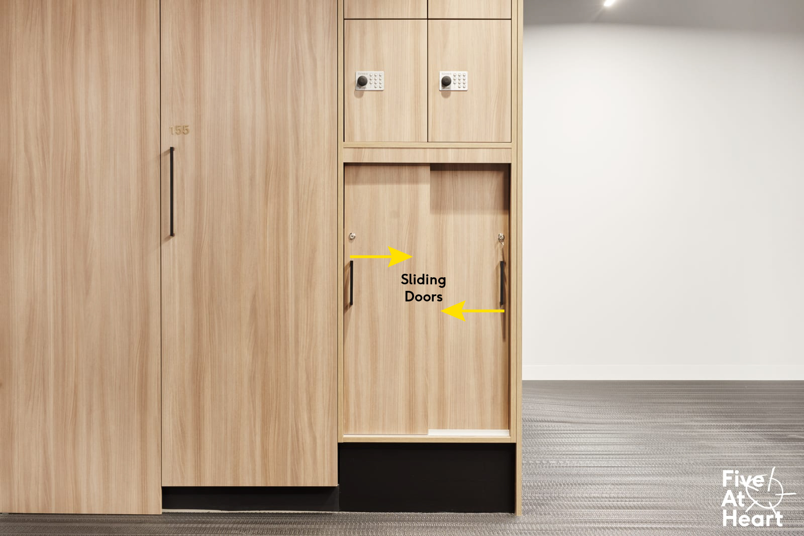 Are sliding doors provided so wheelchair users don’t need to roll backwards to open the door?