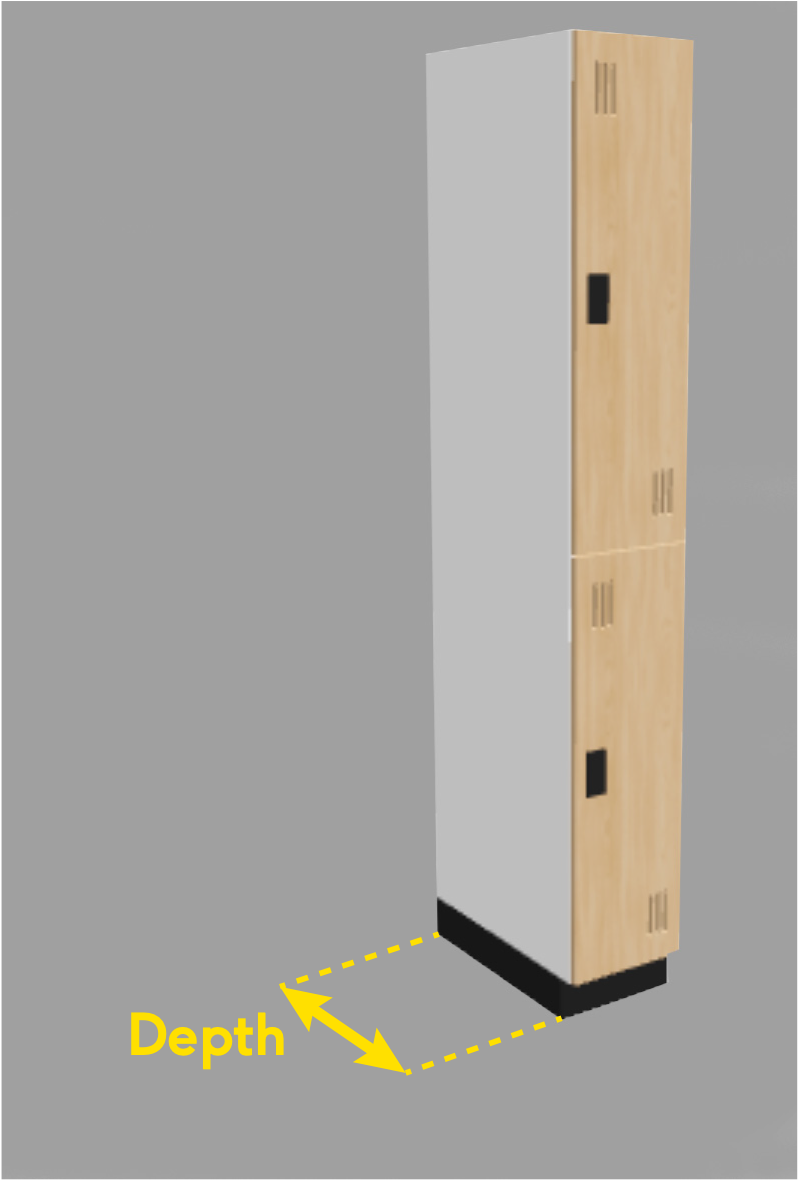 What is the depth of the locker carcass?